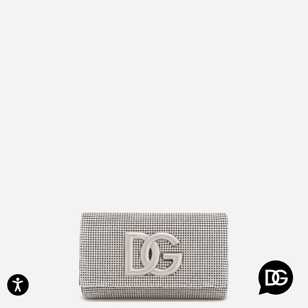 DG logo bag in crystal mesh women bag - Picture 3 of 16
